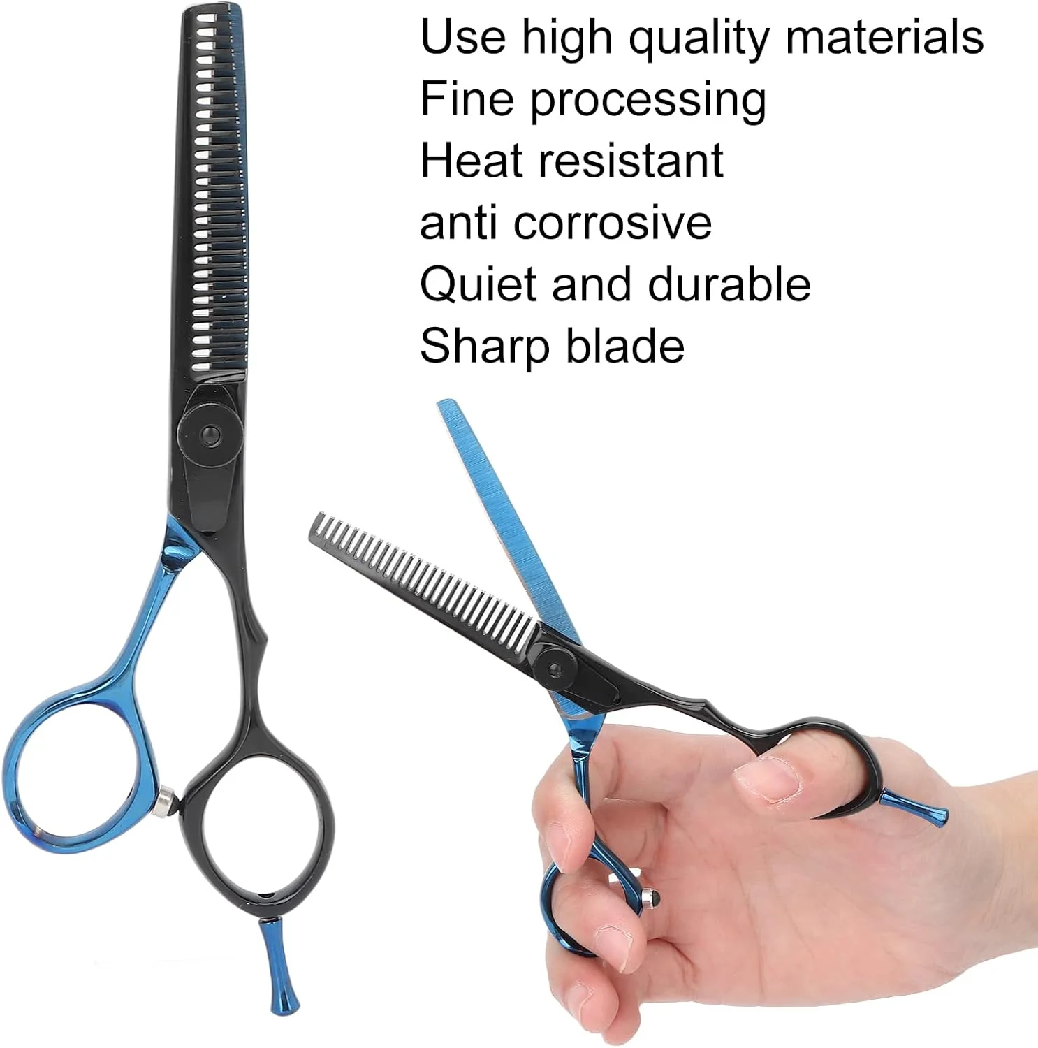 قیچی آرایشگری 55 اینچی، قیچی استیل ضد زنگ برای اصلاح موی مردانه، قیچی آرایشگاهی با دسته ارگونومیک، تیغه برای حالت دادن به مو (قیچی پیتاژ) قیچی آرایشگری 55 اینچی، قیچی استیل ضد زنگ برای اصلاح موی مردانه، قیچی آرایشگاهی با دسته ارگونومیک، تیغه برای حالت دادن به مو (قیچی پیتاژ)