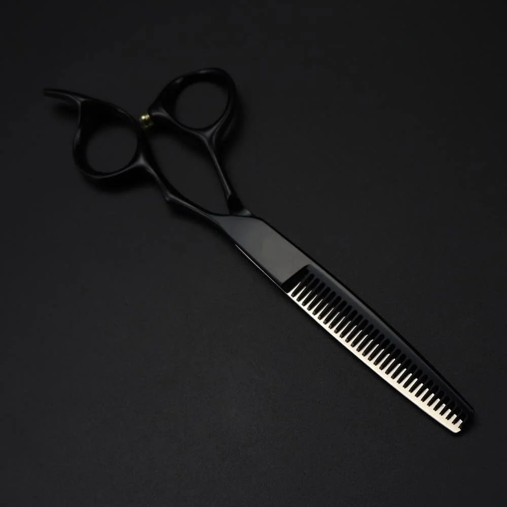 قیچی آرایشگری حرفه ای، 6 اینچ فولاد 440c مشکی قیچی مو قیچی اصلاح مو آرایشگری (قیچی پیتاژ)