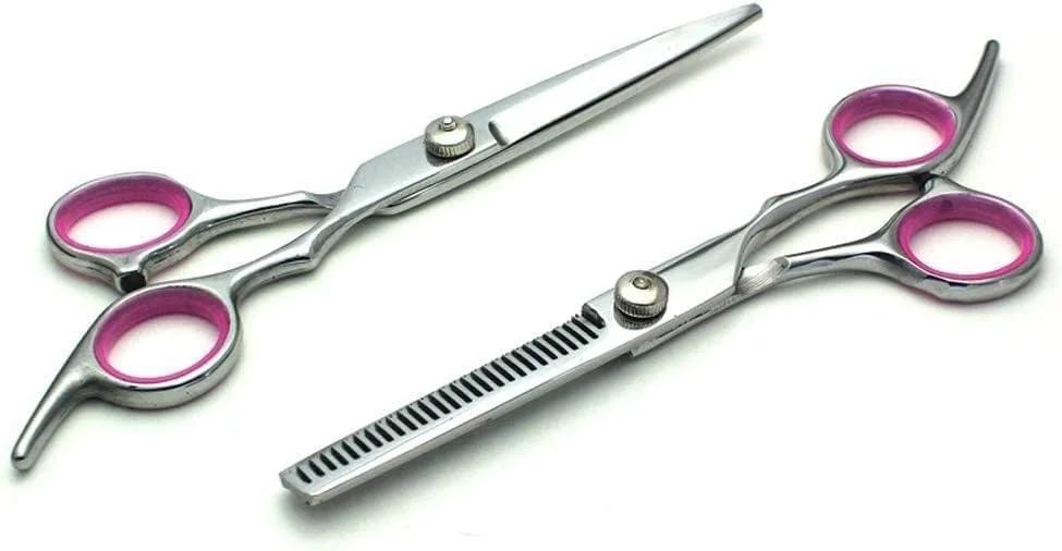 قیچی آرایشگری حرفه ای، قیچی کوتاهی مو، قیچی پیتاژ، ست قیچی مو، مدل C، تخت برش 5.5 اینچ قیچی آرایشگری حرفه ای، قیچی کوتاهی مو، قیچی پیتاژ، ست قیچی مو، مدل C، تخت برش 5.5 اینچ