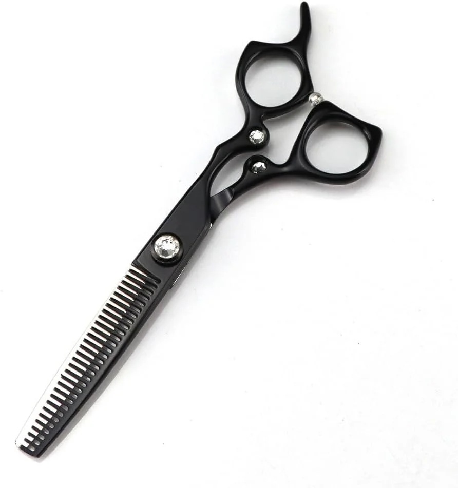 قیچی آرایشگری مو، 6 اینچ حرفه ای JP 440c فولاد، قیچی آرایشگری مشکی جواهر نشان، قیچی اصلاح مو، قیچی پیتاژ آرایشگری (قیچی پیتاژ) قیچی آرایشگری مو، 6 اینچ حرفه ای JP 440c فولاد، قیچی آرایشگری مشکی جواهر نشان، قیچی اصلاح مو، قیچی پیتاژ آرایشگری (قیچی پیتاژ)