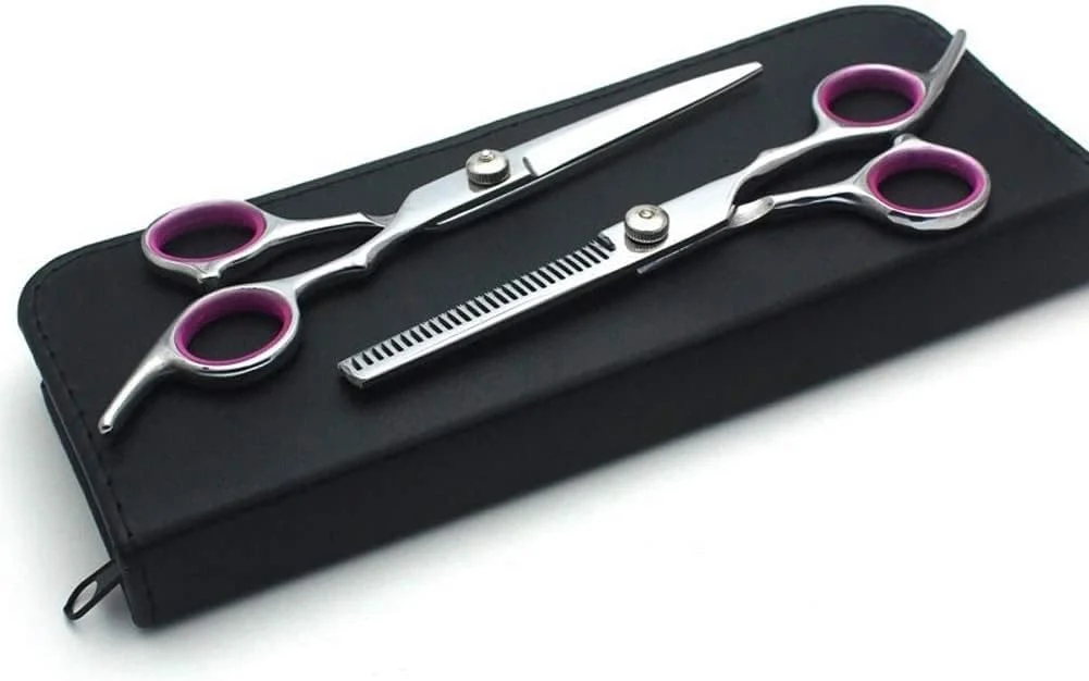 قیچی آرایشگری حرفه ای، قیچی کوتاهی مو، قیچی پیتاژ، ست قیچی مو، مدل C، تخت برش 5.5 اینچ قیچی آرایشگری حرفه ای، قیچی کوتاهی مو، قیچی پیتاژ، ست قیچی مو، مدل C، تخت برش 5.5 اینچ