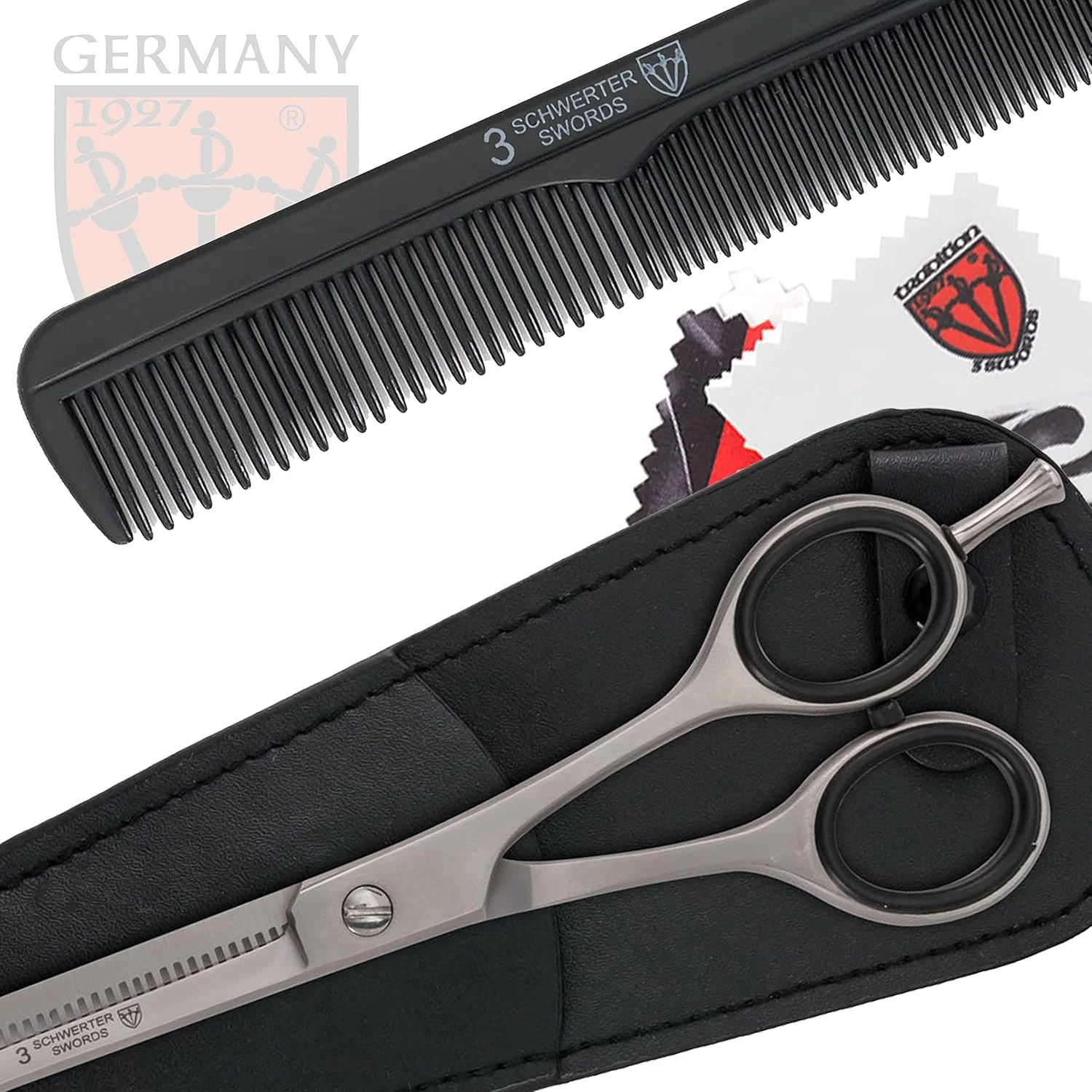 دری شوورترز - قیچی پیتاژ حرفه ای استیل ضد زنگ به همراه کیف و شانه دری شوورترز - قیچی پیتاژ حرفه ای استیل ضد زنگ به همراه کیف و شانه