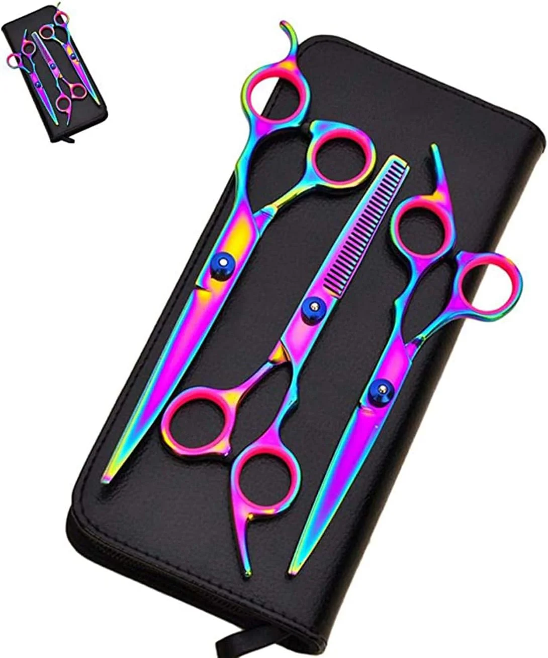 مجموعه قیچی آرایشگری سگ ELECDON، مجموعه قیچی رنگارنگ حیوانات خانگی، مجموعه قیچی دندانه دار برای کوتاه کردن موی حیوانات خانگی، قیچی شانه ای استیل ضد زنگ برای نازک کردن مو، کیت قیچی منحنی آرایشگری حیوانات خانگی 7 اینچی مجموعه قیچی آرایشگری سگ ELECDON، مجموعه قیچی رنگارنگ حیوانات خانگی، مجموعه قیچی دندانه دار برای کوتاه کردن موی حیوانات خانگی، قیچی شانه ای استیل ضد زنگ برای نازک کردن مو، کیت قیچی منحنی آرایشگری حیوانات خانگی 7 اینچی