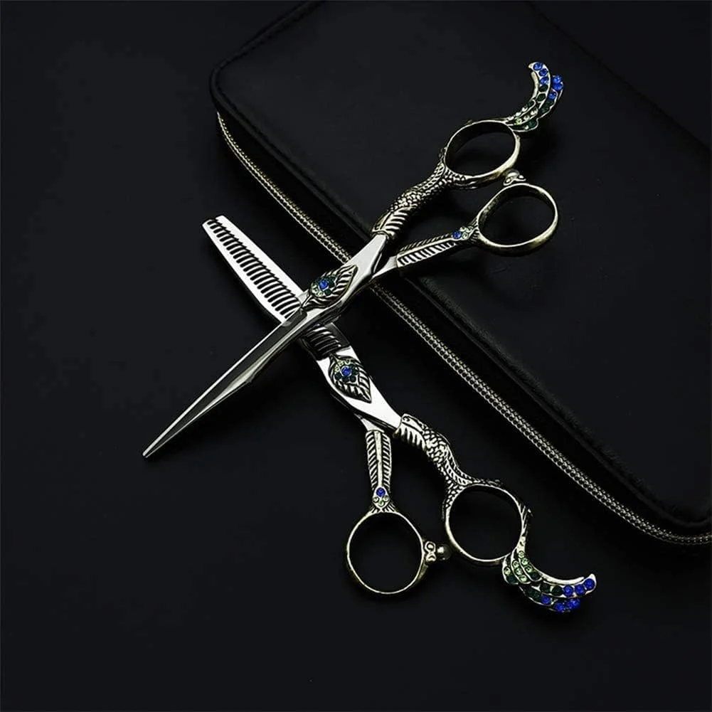 قیچی آرایشگری طرح اروپایی مدل 440c، قیچی تخت، قیچی دندانه دار، قیچی پیتاژ (سایز: ست 6 اینچی) قیچی آرایشگری طرح اروپایی مدل 440c، قیچی تخت، قیچی دندانه دار، قیچی پیتاژ (سایز: ست 6 اینچی)