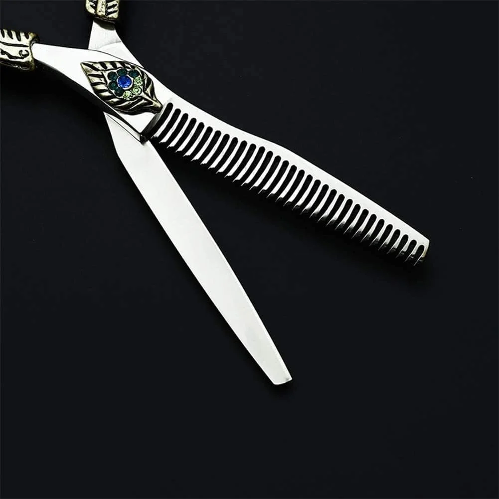 قیچی آرایشگری طرح اروپایی مدل 440c، قیچی تخت، قیچی دندانه دار، قیچی پیتاژ (سایز: ست 6 اینچی) قیچی آرایشگری طرح اروپایی مدل 440c، قیچی تخت، قیچی دندانه دار، قیچی پیتاژ (سایز: ست 6 اینچی)