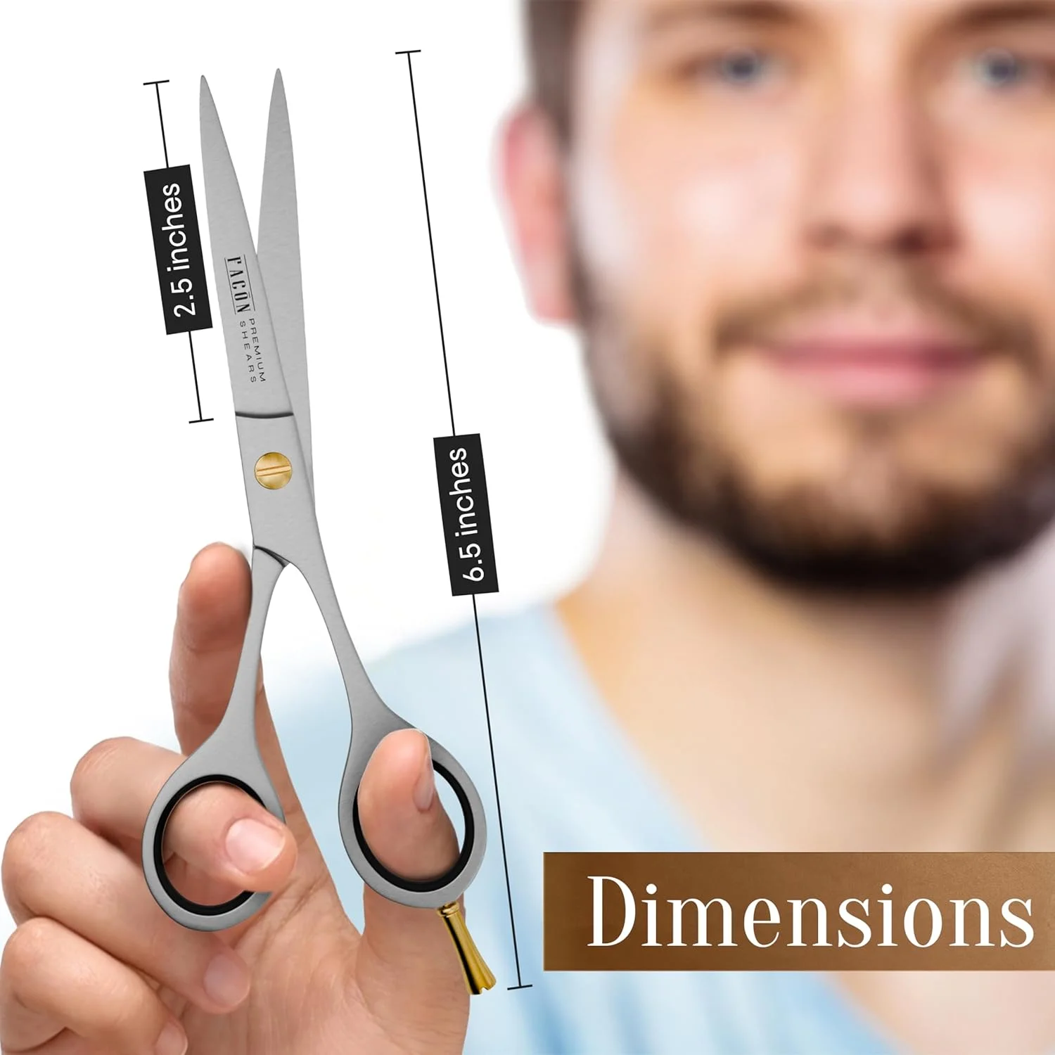 ست قیچی آرایشگری حرفه ای FACON با لبه های تیغی - استیل ضد زنگ ژاپنی - طول 6.5 اینچ - پیچ تنظیم دقیق - قیچی های ممتاز با کیفیت سالن (The Bravo) ست قیچی آرایشگری حرفه ای FACON با لبه های تیغی - استیل ضد زنگ ژاپنی - طول 6.5 اینچ - پیچ تنظیم دقیق - قیچی های ممتاز با کیفیت سالن (The Bravo)