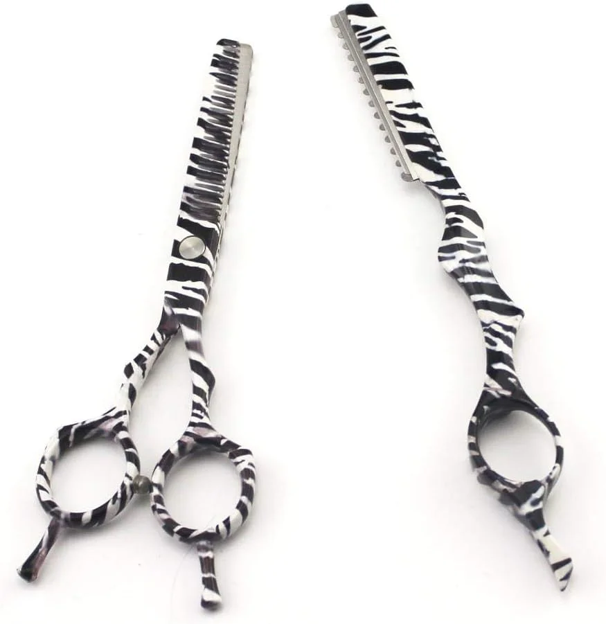 قیچی آرایشگری حرفه ای، قیچی آرایشگری طرح گورخری حرفه ای 5.5 اینچی، قیچی های اصلاح مو، ست حالت دهنده مو قیچی آرایشگری حرفه ای، قیچی آرایشگری طرح گورخری حرفه ای 5.5 اینچی، قیچی های اصلاح مو، ست حالت دهنده مو