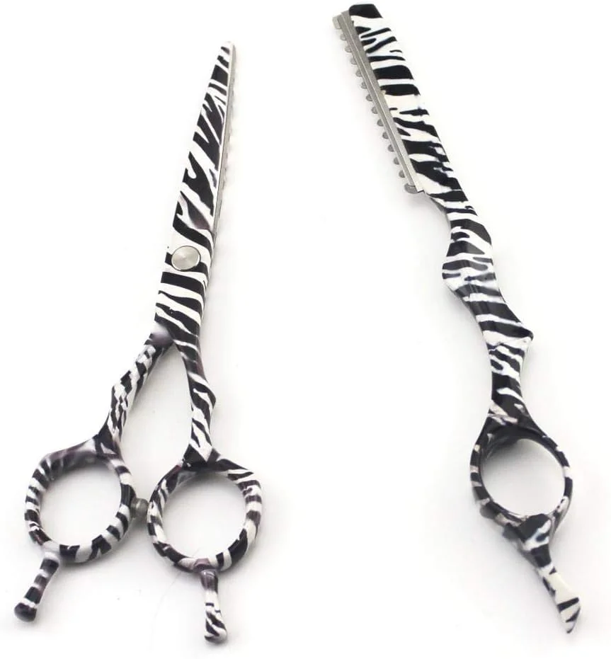 قیچی آرایشگری حرفه ای، قیچی آرایشگری طرح گورخری حرفه ای 5.5 اینچی، قیچی های اصلاح مو، ست حالت دهنده مو قیچی آرایشگری حرفه ای، قیچی آرایشگری طرح گورخری حرفه ای 5.5 اینچی، قیچی های اصلاح مو، ست حالت دهنده مو