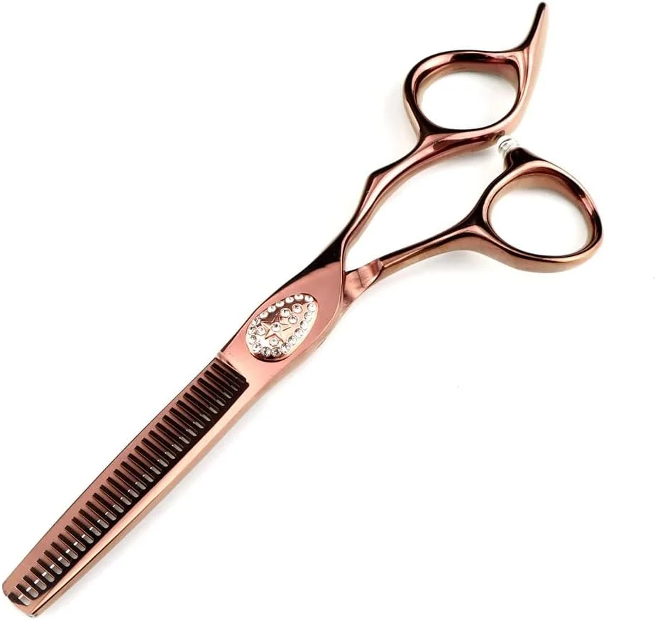 قیچی آرایشگری مو، 6 اینچ حرفه ای فولاد 440C قیچی جواهر نشان برنزی قیچی مو قیچی اصلاح مو قیچی آرایشگر، ست (قیچی پیتاژ) قیچی آرایشگری مو، 6 اینچ حرفه ای فولاد 440C قیچی جواهر نشان برنزی قیچی مو قیچی اصلاح مو قیچی آرایشگر، ست (قیچی پیتاژ)