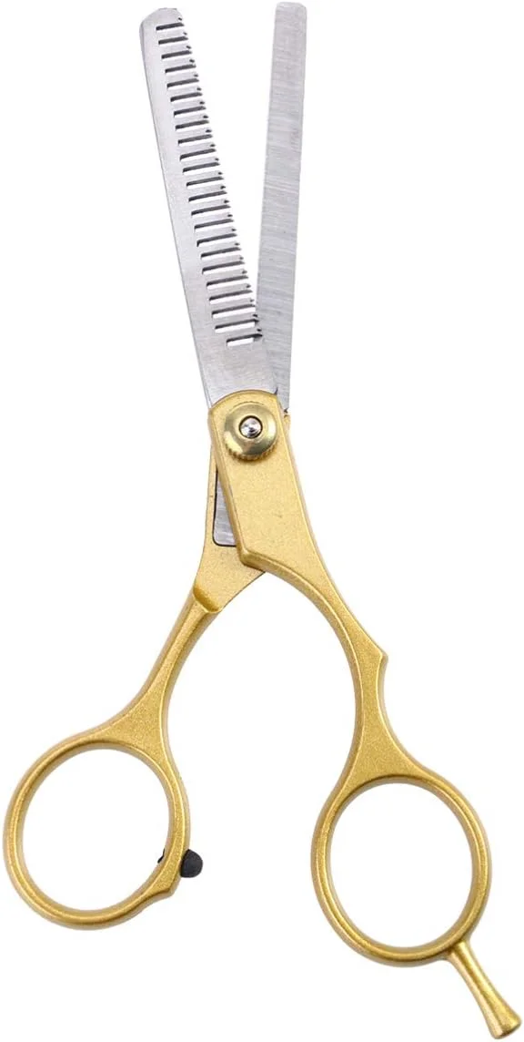 ابزار حالت دهی و پیرایش مو قیچی های بادوام برای نازک کردن مو مناسب آرایشگاه و سالن (طلایی) ابزار حالت دهی و پیرایش مو قیچی های بادوام برای نازک کردن مو مناسب آرایشگاه و سالن (طلایی)