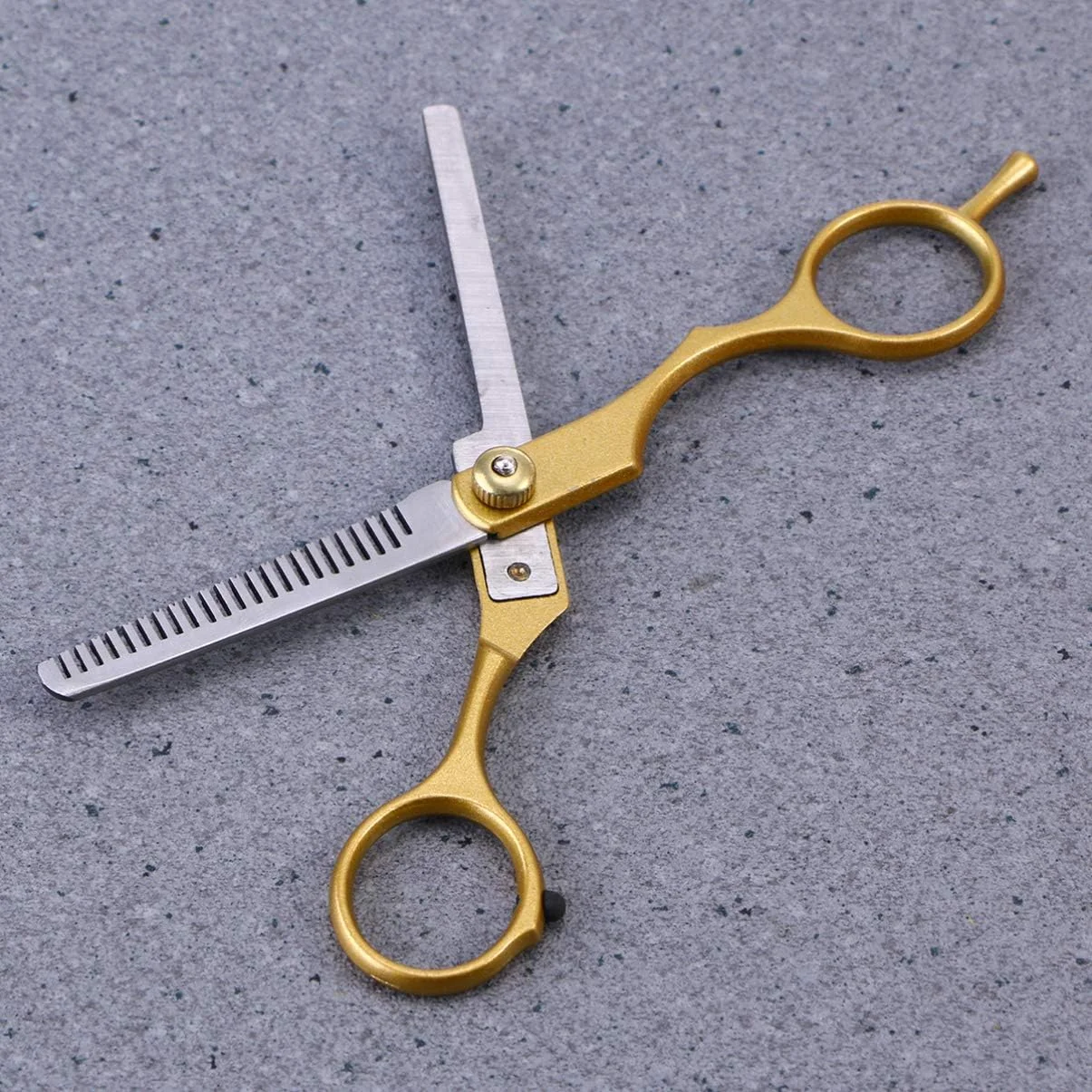 ابزار حالت دهی و پیرایش مو قیچی های بادوام برای نازک کردن مو مناسب آرایشگاه و سالن (طلایی) ابزار حالت دهی و پیرایش مو قیچی های بادوام برای نازک کردن مو مناسب آرایشگاه و سالن (طلایی)