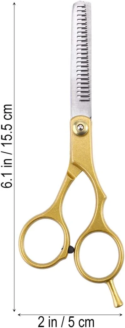 ابزار حالت دهی و پیرایش مو قیچی های بادوام برای نازک کردن مو مناسب آرایشگاه و سالن (طلایی) ابزار حالت دهی و پیرایش مو قیچی های بادوام برای نازک کردن مو مناسب آرایشگاه و سالن (طلایی)