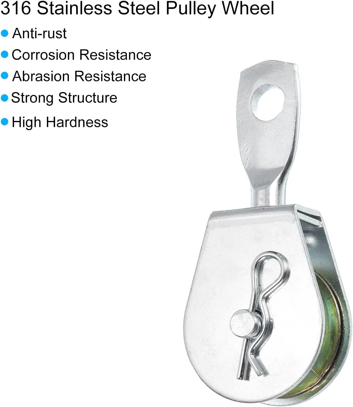 بسته 2 عددی قرقره تکی 90 میلی متری QUARKZMAN، قرقره سیم آویز آهنی، قرقره طناب با پوشش روی بسته 2 عددی قرقره تکی 90 میلی متری QUARKZMAN، قرقره سیم آویز آهنی، قرقره طناب با پوشش روی