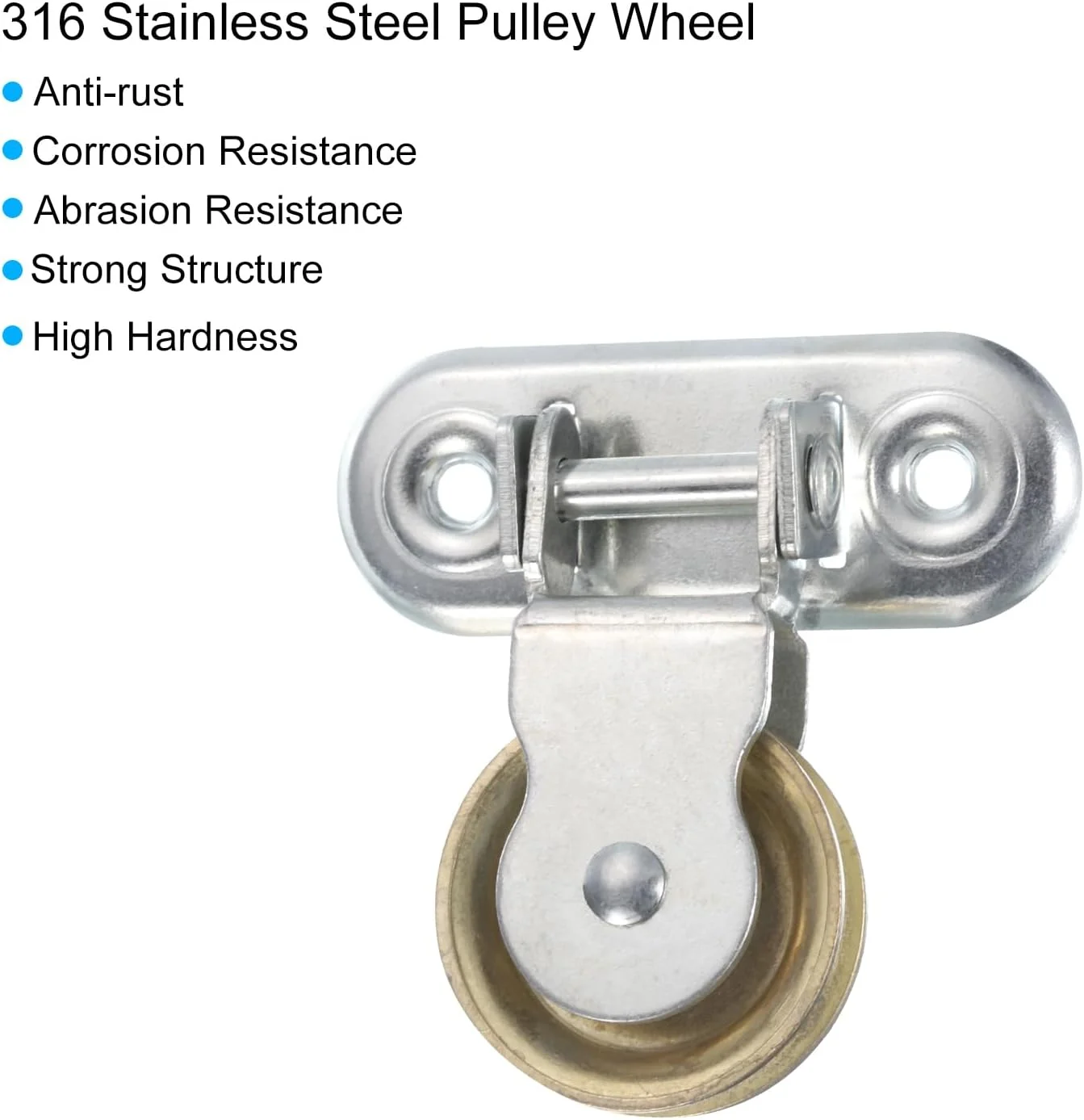 قرقره تکی 75 میلی متری QUARKZMAN، چرخ سیم بکسل آویز آهنی، قرقره غلتکی طناب کابلی با روکش روی