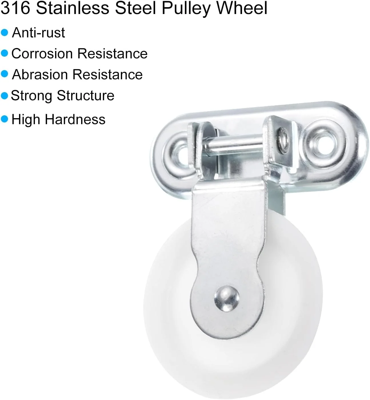 قرقره تک سایز 91 میلی‌متری دریایی QUARKZMAN، بلوک قرقره‌ای آهن نایلونی، چرخ بکسل کابل، قرقره غلتکی با روکش روی