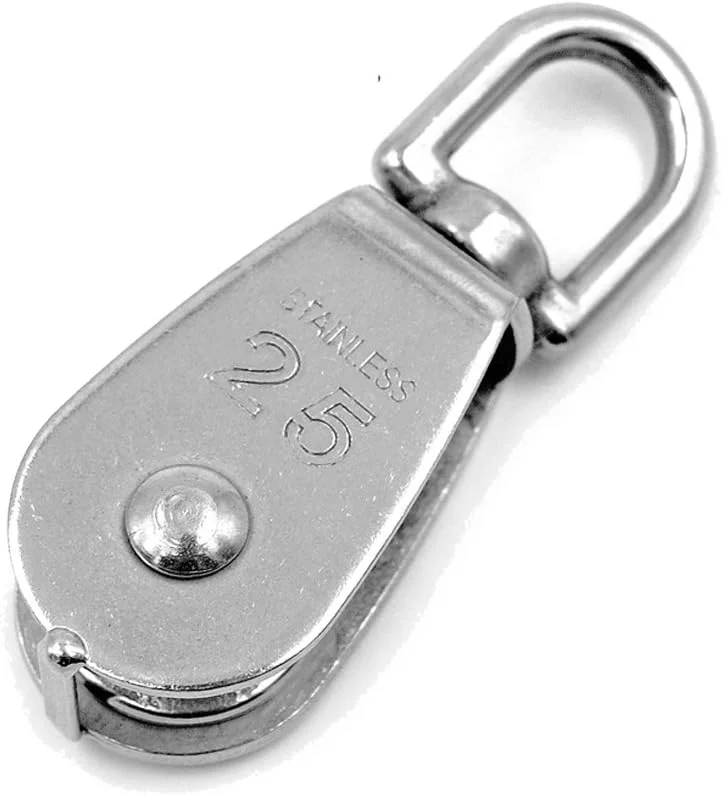 SeeRaphee ست قرقره تک طناب استیل ضد زنگ 304، دو عددی، 25 میلی متر