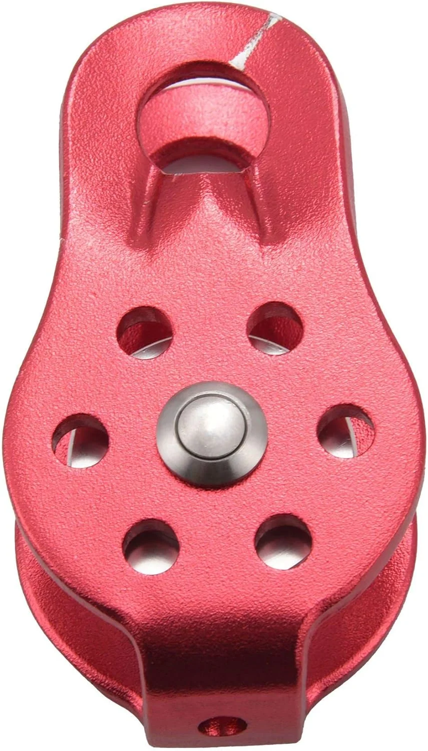 دو عدد قرقره طناب، قرقره ثابت درخت نوردی و صخره نوردی، قرمز