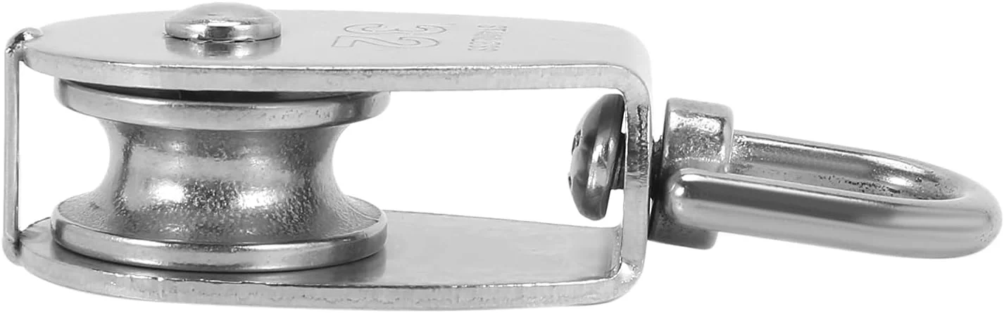 دو عدد قرقره 32 میلی متری، مجموعه قرقره تکی از جنس استنلس استیل 304، غلتک قرقره پوسته برای ظرفیت بار (250 کیلوگرم)