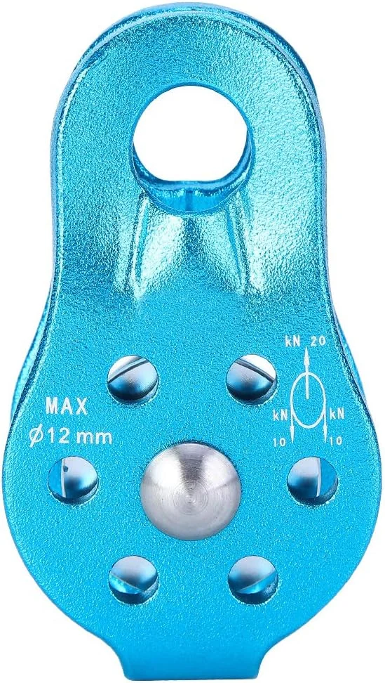 میکرو قرقره، آلیاژ آلومینیوم سنگین وظیفه ثابت تک قرقره طناب گردان بلوک لوازم جانبی تجهیزات ایمنی کوهنوردی