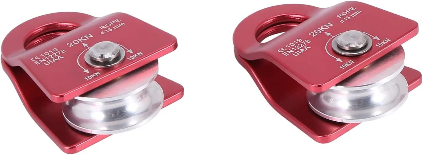 قرقره موبایل 20kN - قرقره مراقبت از گره پروسیک 1/2 اینچی برای تجهیزات، درختکاری، صخره نوردی، پیاده روی، اسکی