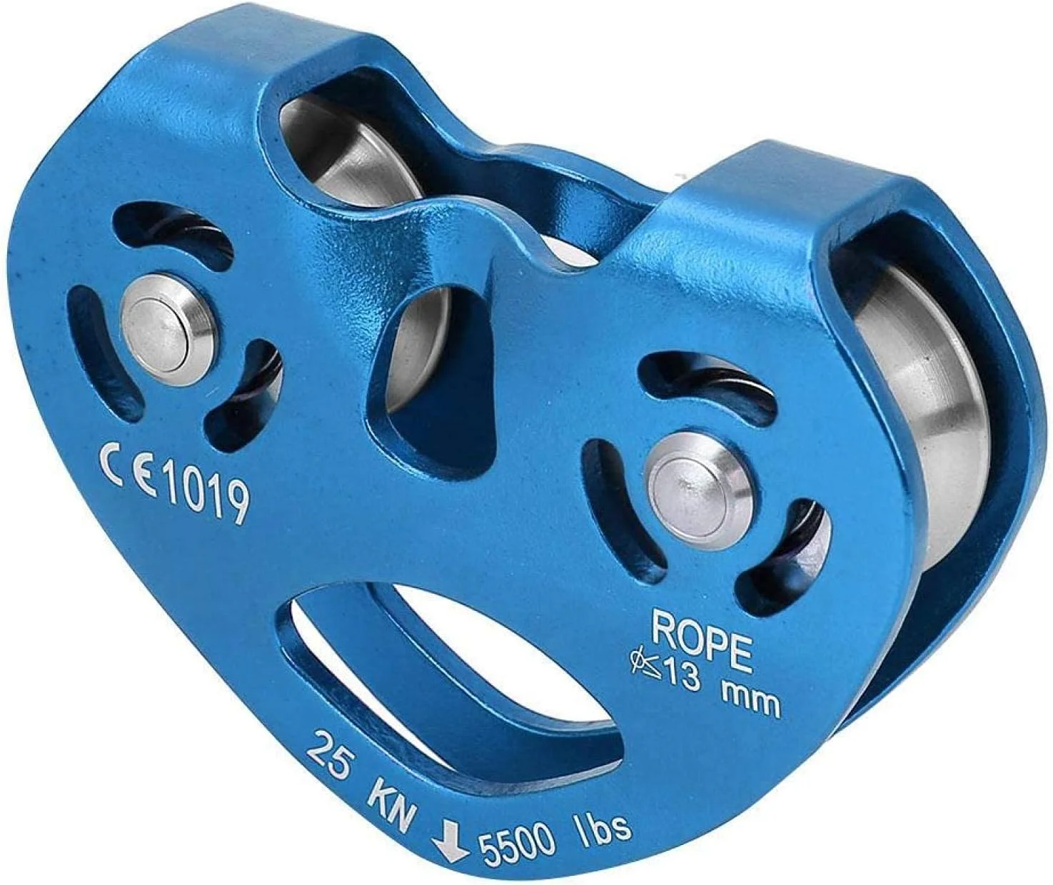 قرقره - قرقره طناب گردان تکی سنگین وظیفه آلیاژ آلومینیوم 25KN تجهیزات ایمنی کوهنوردی