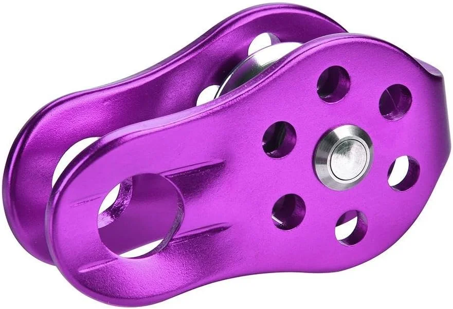 قرقره فیکس، قرقره صعود آلیاژ آلومینیوم سنگین وظیفه تک قرقره گردان بلوک قرقره طناب تجهیزات جانبی ایمنی صعود