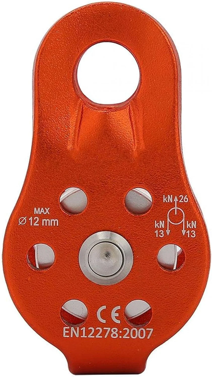 قرقره آلیاژ آلومینیوم سنگین تک چرخشی طناب قرقره بلوک برای صخره نوردی نجات بالابر