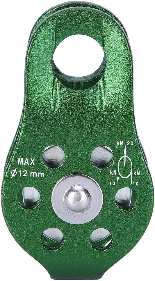 میکرو قرقره، آلیاژ آلومینیوم سنگین وظیفه ثابت تک قرقره گردان بلوک طناب لوازم جانبی تجهیزات ایمنی کوهنوردی