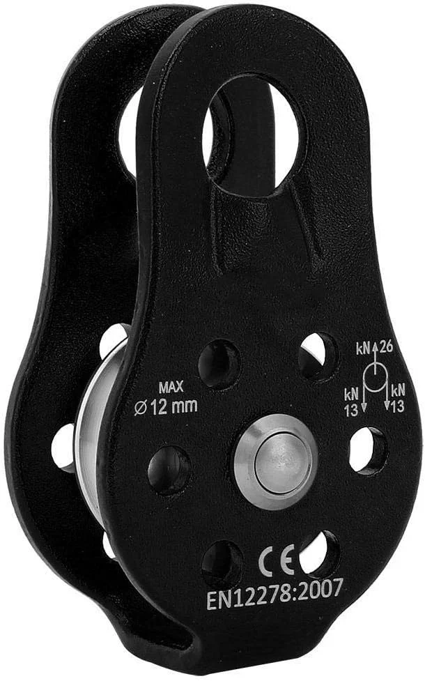 قرقره چرخ آلیاژ آلومینیوم سنگین تک قرقره طناب برای طناب 12 میلی متری کوهنوردی 26KN قرقره چرخ آلیاژ آلومینیوم سنگین تک قرقره طناب برای طناب 12 میلی متری کوهنوردی 26KN