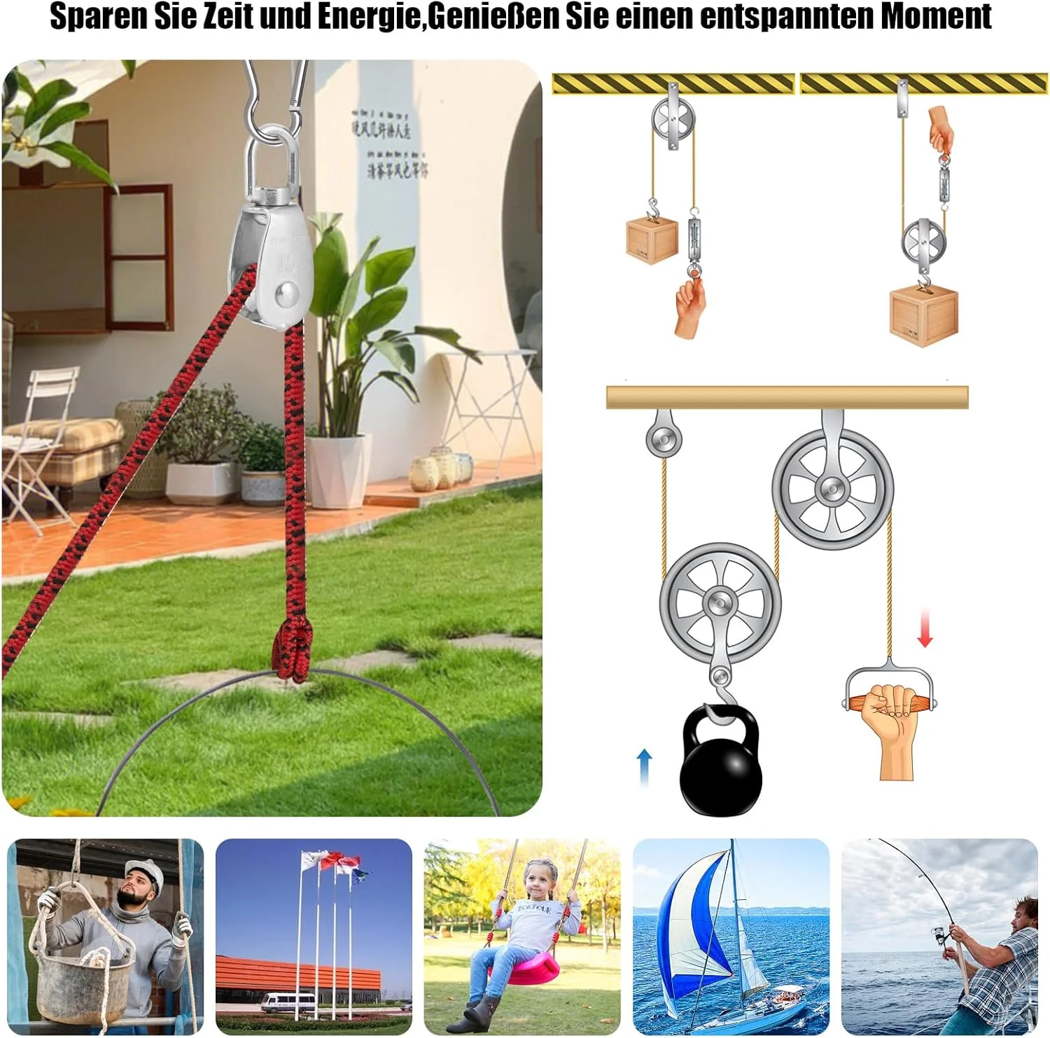 بسته 3 عددی قرقره طناب، قرقره کوچک، قرقره استیل ضد زنگ، قرقره غلتکی M15، مجموعه تکی، قرقره کابل فولادی برای طناب های 3-8 میلی متری برای استفاده در داخل و خارج از منزل، ظرفیت بار بسته 3 عددی قرقره طناب، قرقره کوچک، قرقره استیل ضد زنگ، قرقره غلتکی M15، مجموعه تکی، قرقره کابل فولادی برای طناب های 3-8 میلی متری برای استفاده در داخل و خارج از منزل، ظرفیت بار