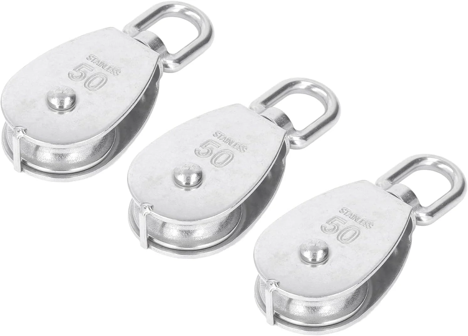 مجموعه قرقره استیل ضد زنگ ممتاز، تحمل بار 400 کیلوگرم، قرقره چرخان 360 درجه، بالابر، عرشه قایق، بکسل مجموعه قرقره استیل ضد زنگ ممتاز، تحمل بار 400 کیلوگرم، قرقره چرخان 360 درجه، بالابر، عرشه قایق، بکسل