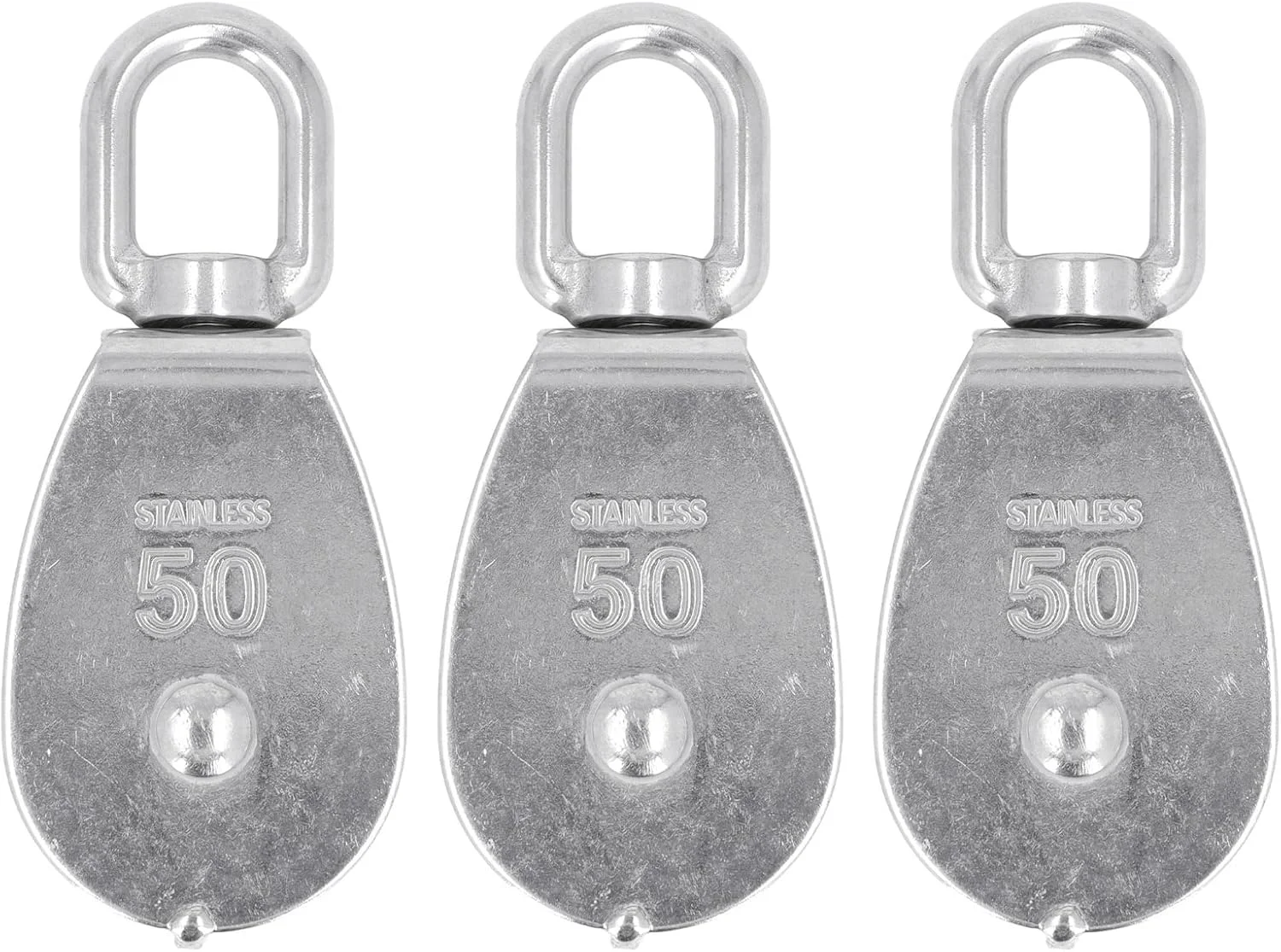 مجموعه قرقره استیل ضد زنگ ممتاز، تحمل بار 400 کیلوگرم، قرقره چرخان 360 درجه، بالابر، عرشه قایق، بکسل