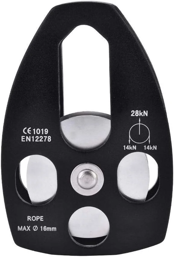 قرقره طناب - قرقره وینچ اسنچ بلاک - قرقره تک تسمه 28KN صخره نوردی در فضای باز با صفحه چرخان قرقره طناب - قرقره وینچ اسنچ بلاک - قرقره تک تسمه 28KN صخره نوردی در فضای باز با صفحه چرخان