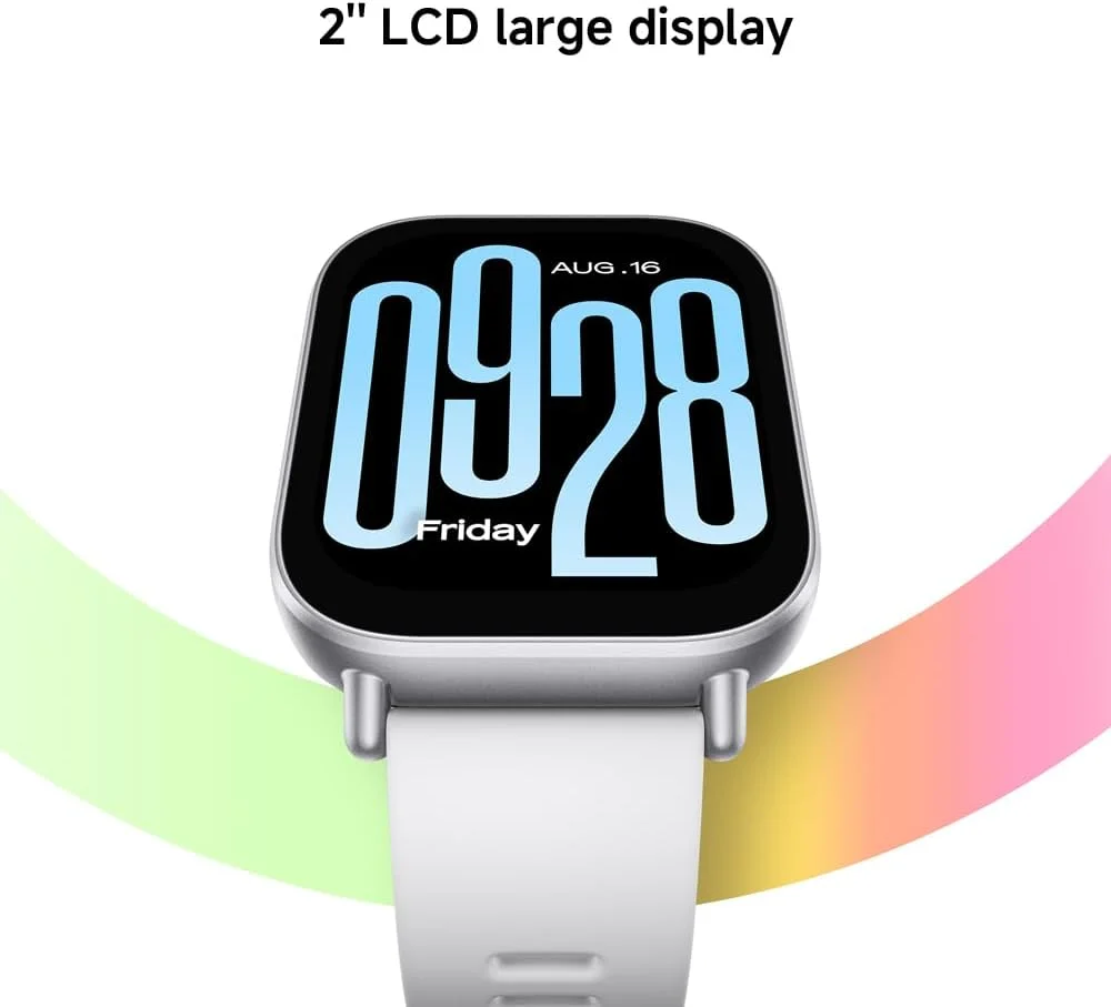 ساعت هوشمند شیائومی Redmi Watch 5 Active مشکی نیمه شب | صفحه نمایش 2.0 اینچی LCD، عمر باتری طولانی، تماس بلوتوثی، کاهش نویز، ردیابی سلامت، ضد آب 5ATM، عمر باتری 18 روزه