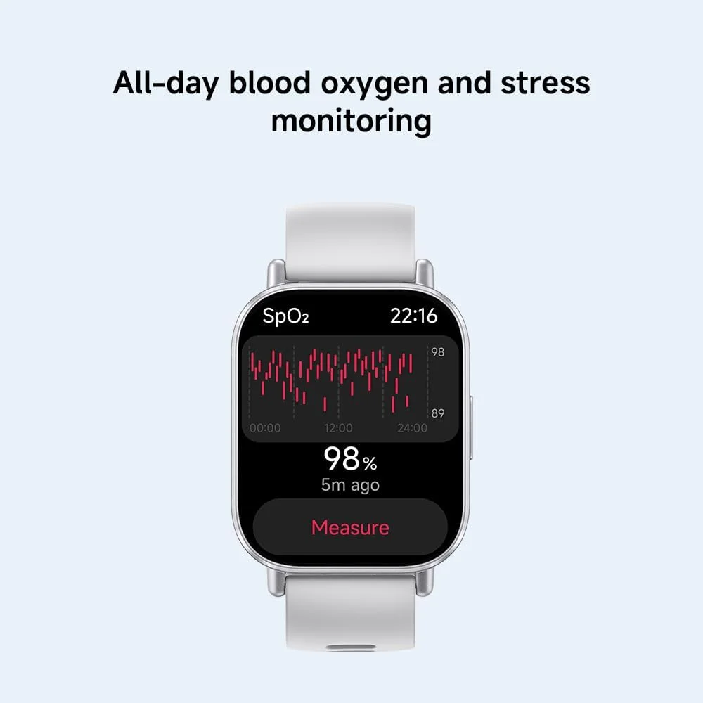 ساعت هوشمند شیائومی Redmi Watch 5 Active مشکی نیمه شب | صفحه نمایش 2.0 اینچی LCD، عمر باتری طولانی، تماس بلوتوثی، کاهش نویز، ردیابی سلامت، ضد آب 5ATM، عمر باتری 18 روزه