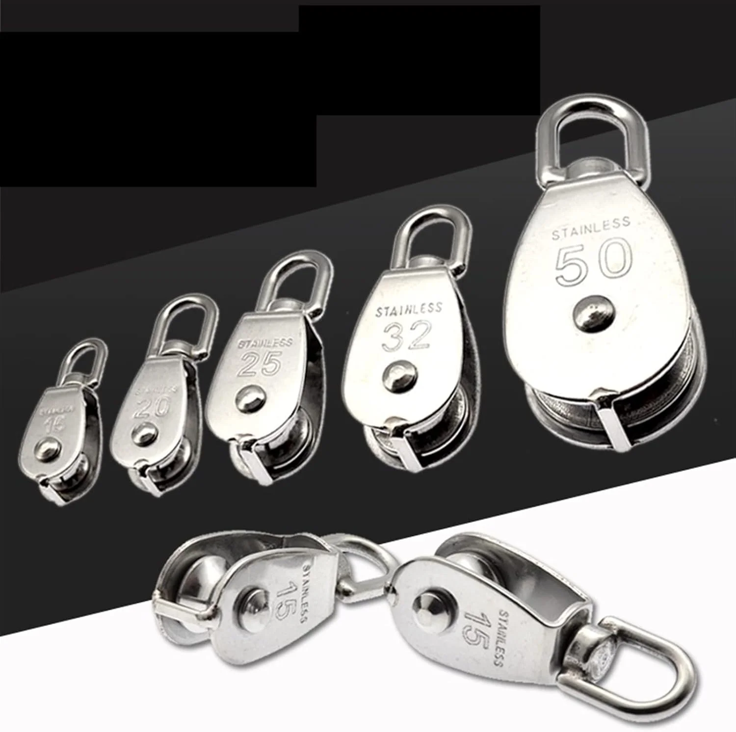 قرقره استیل NNHGBB، قرقره تک چرخ، مجموعه قرقره طناب بالابر چرخشی، ابزار چرخ بالابر (سایز: M25) قرقره استیل NNHGBB، قرقره تک چرخ، مجموعه قرقره طناب بالابر چرخشی، ابزار چرخ بالابر (سایز: M25)