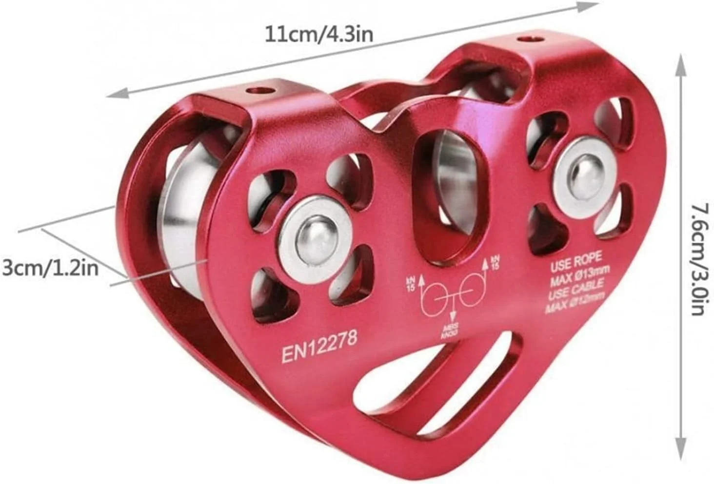 قرقره دوبل NNHGBB قرقره طناب نجات ترولی کابل تجهیزات سنگ نوردی در فضای باز لوازم جانبی قرقره دوبل کوهنوردی در فضای باز