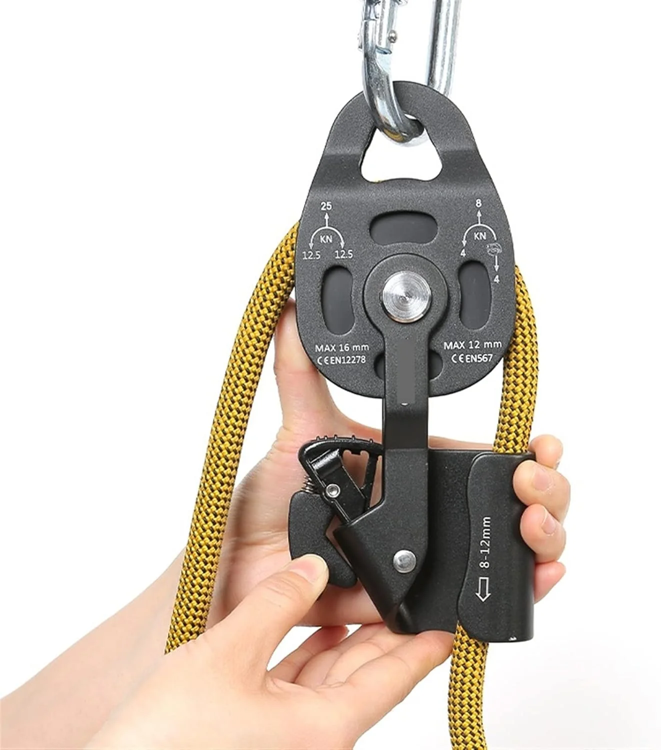 دستگاه قرقره بالابر NNHGBB، ابزار نجات و بقا، مناسب برای صخره نوردی در فضای باز، ارتفاعات و حمل و نقل سنگین