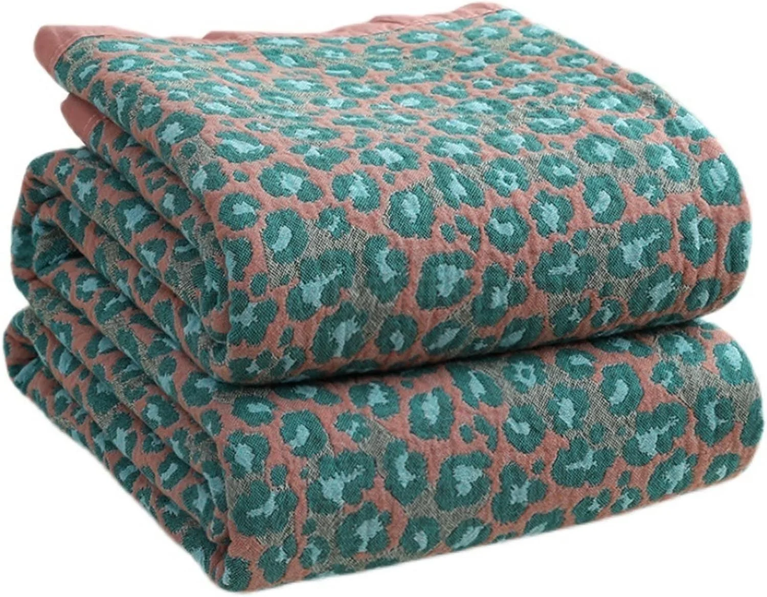 پتو بهاره UOKUGZ پتو نخی برای تخت خواب طرح پلنگی حوله ای لحاف روتختی دو نفره