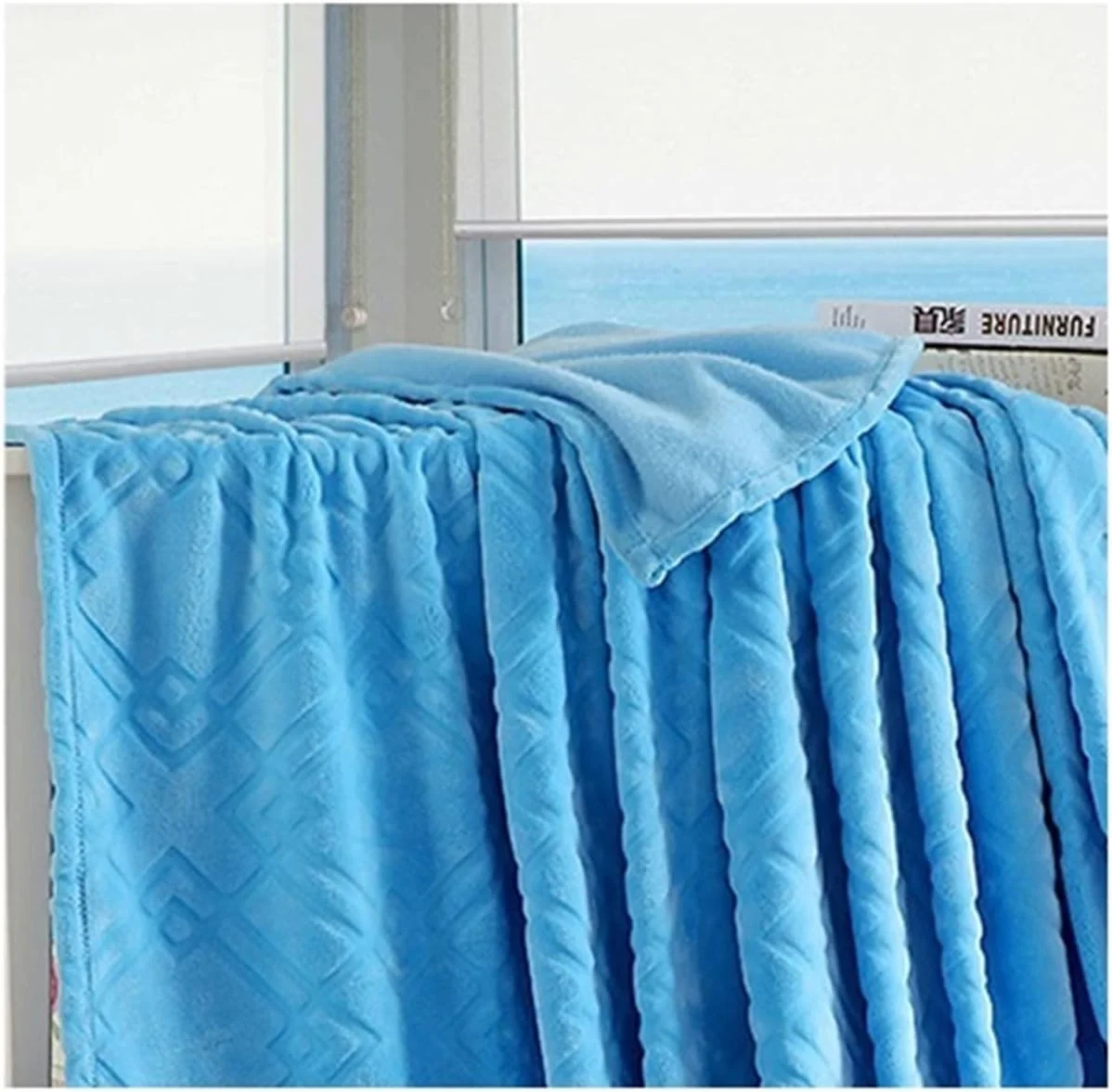 پتو بهاری UOKUGZ، پتوی نرم و ضخیم تک رنگ برای تخت، پتوی زمستانی سایز کینگ و دونفره