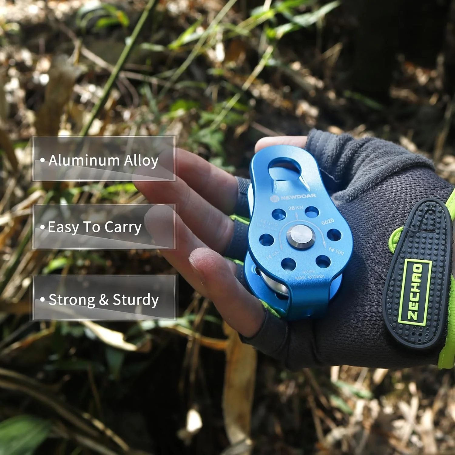 قرقره میکرو ثابت نیودور با گواهینامه CE، با مقاومت 26KN، مناسب برای صعود، نجات، بالابری و کشش