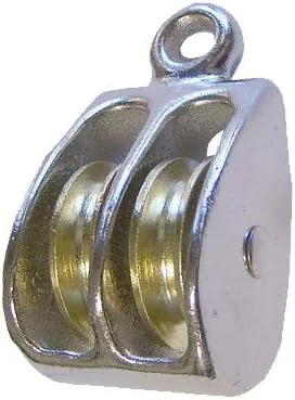 طناب و سیم و | بسته 2 عددی قرقره دو چشمی سفت و سخت با چرخ دوبل | 1 1/4 اینچ طناب و سیم و | بسته 2 عددی قرقره دو چشمی سفت و سخت با چرخ دوبل | 1 1/4 اینچ