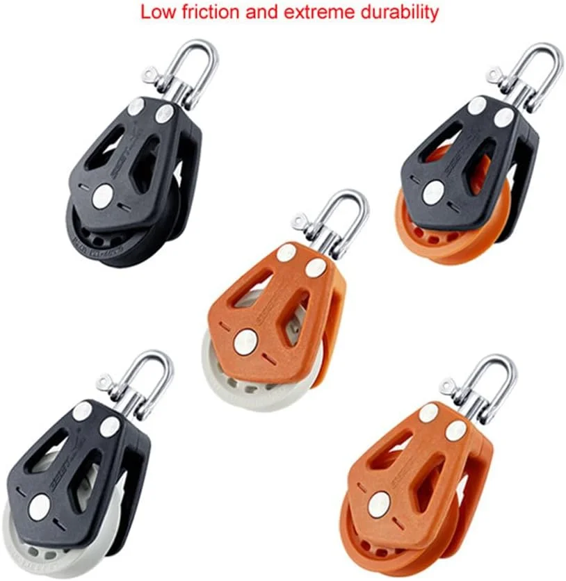 قرقره قایق بادبانی OUNA، بلوک قرقره جرثقیل نایلونی، قرقره بالابر تکی چرخشی