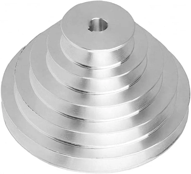 فولی پله ای 5 مرحله ای پاگودا، قطر خارجی 150 میلی متر، آلومینیومی نوع A، مناسب تسمه تایم V شکل، قطر داخلی 14 میلی متر