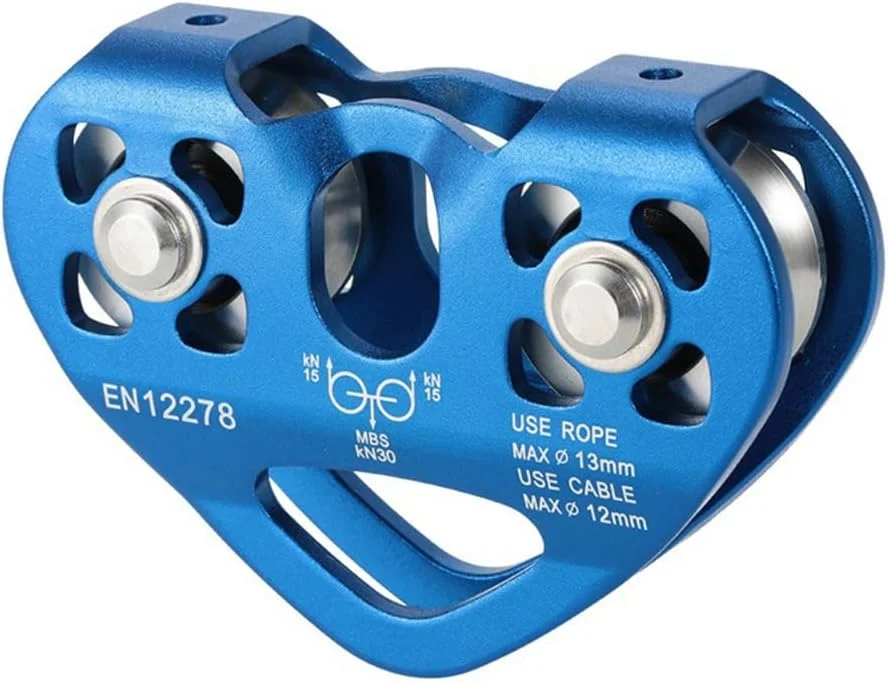 قرقره دوبل حمل و نقل و بالابر صخره نوردی فضای باز طرح قلب، قرقره کشویی کابل فولادی