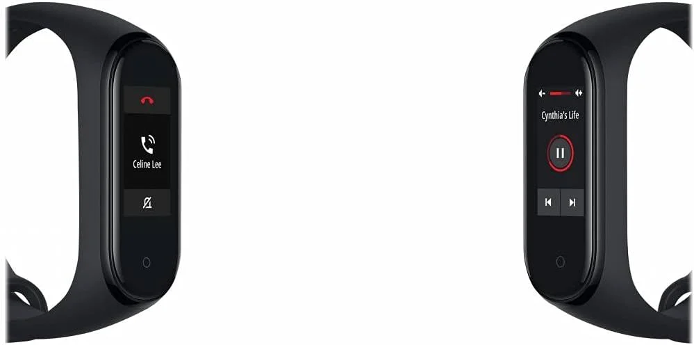 شیائومی می بند 4، صفحه نمایش رنگی 0.95 اینچی AMOLED، ضد آب، مانیتور ضربان قلب، تناسب اندام، باتری 135 میلی آمپر، بلوتوث 5.0 (نسخه بین المللی) - مشکی