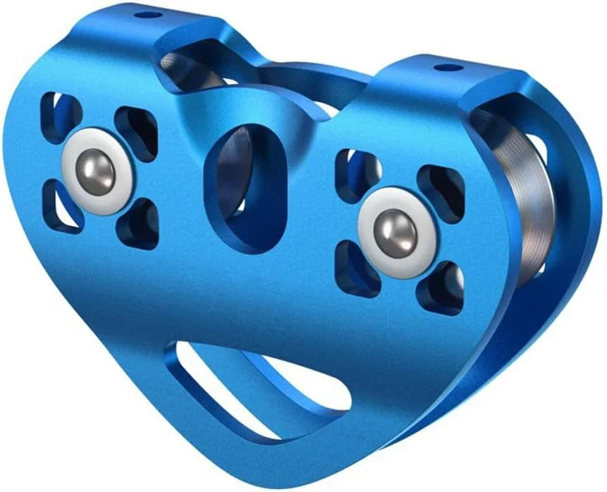 قرقره دوبل حمل و نقل و بالابر صخره نوردی فضای باز طرح قلب، قرقره کشویی کابل فولادی