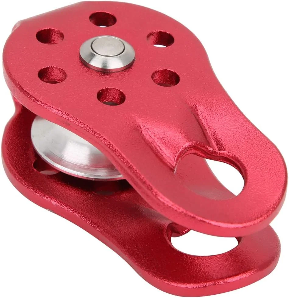 قرقره نجات آلومینیومی جهانی RIZGHWOY، طراحی سبک و جمع و جور برای کار در ارتفاع - بنفش، تعداد: 1 عدد (قرمز)