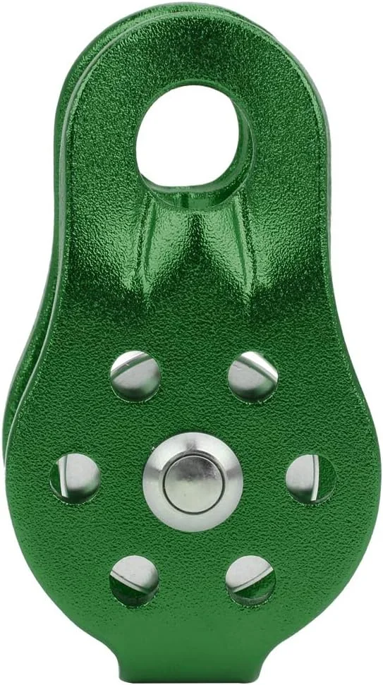 قرقره نجات آلومینیومی جهانی RIZGHWOY، طراحی سبک و جمع و جور برای کار در ارتفاع، بنفش، تعداد: 1 عدد (سبز)