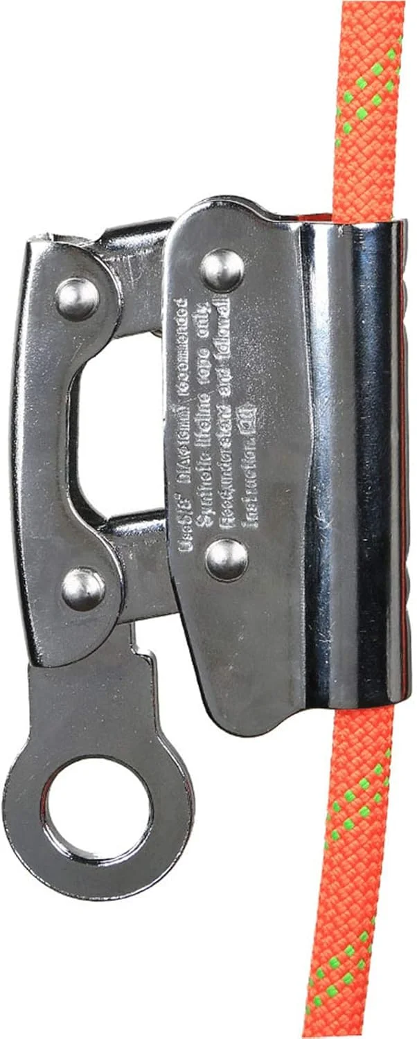 ابزار فرود طناب بادوام RIZGHWOY، گیره طناب ضد لغزش برای نجات آتش نشانی، عملیات در ارتفاع بالا، جنس آلیاژ فولاد مقاوم (نقطه آویز سوراخ گرد)